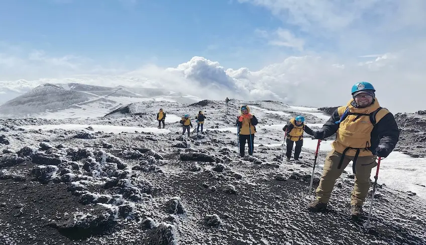 trekking invernale sull'etna