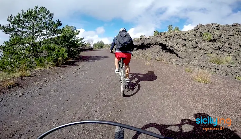 Ätna Mtb Fahrradfahren in Sizilien